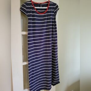 Women's XL US Polo Association Short Sleeve Nautical Stripe Jersey T-Shirt Dress